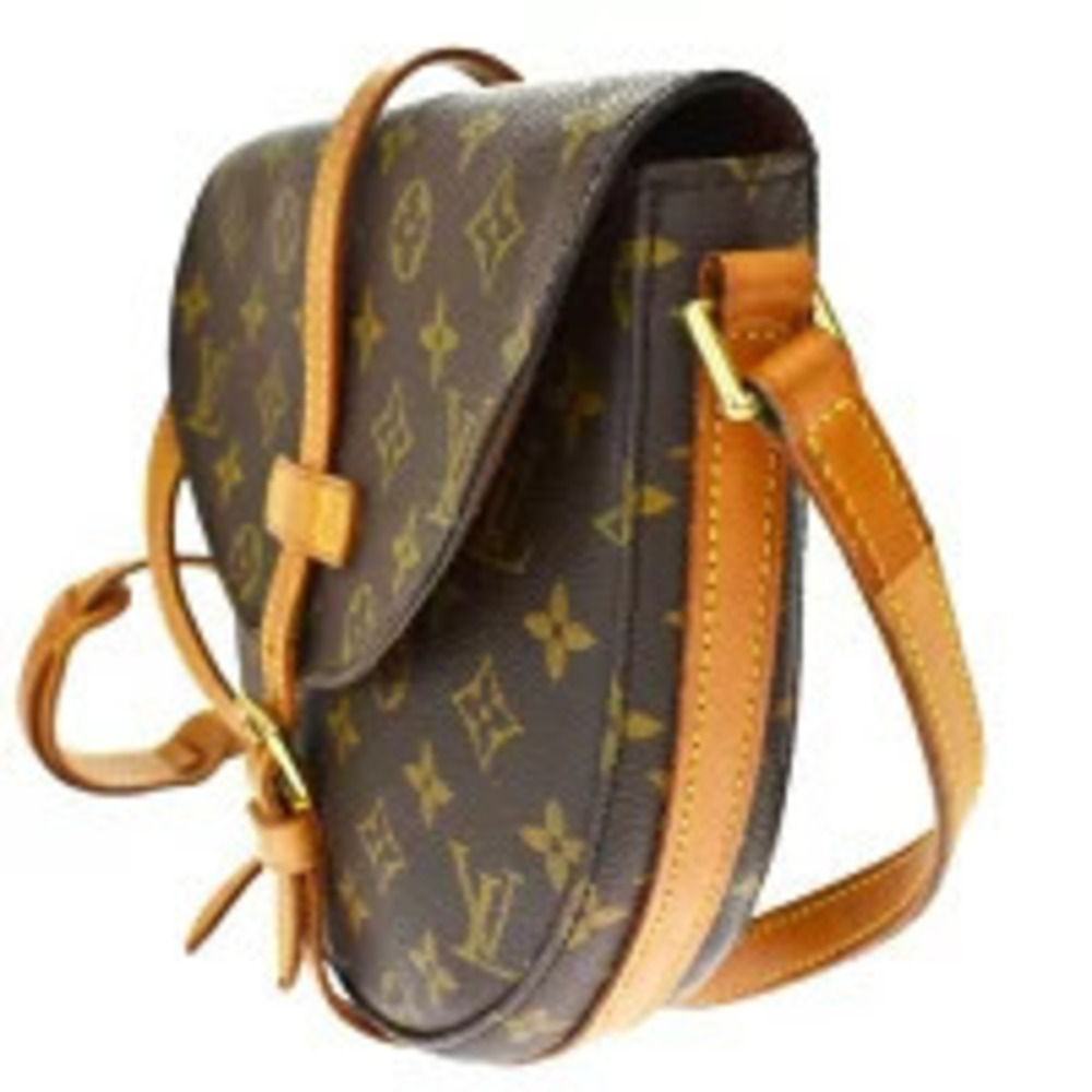 Louis Vuitton Leather Shoulder Monogram Chantilly Bag Pochette Brown